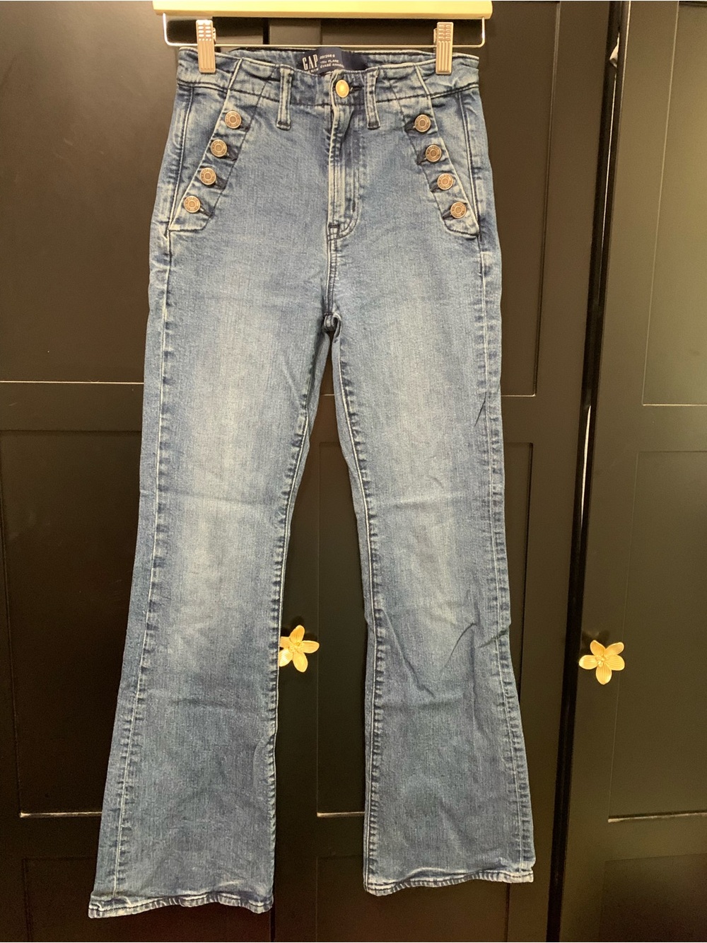 GAP High-Rise 70’s Flare Jeans bohemian nautical coastal cowgirl comfy